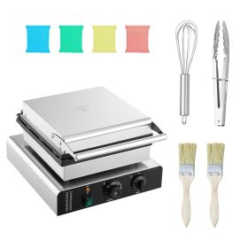 Electric Donut Maker, 2000W Commercial Doughnut Machine with Non-stick Surface, 9 Holes Double-Sided Heating Waffle Machine Makes 9 Doughnuts