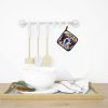 Bernese Mountain Dog Hippie Dawg Pair of Pot Holders Kitchen Heat Resistant Pot Holders Sets Oven Hot Pads for Cooking Baking BBQ, 7 1/2 x 7 1/2